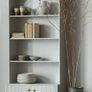 Grey Wooden Bookcase Display Shelf Dutch design Image 6