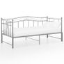 Sofa Bed Frame Grey Metal 90x200 cm Image 3
