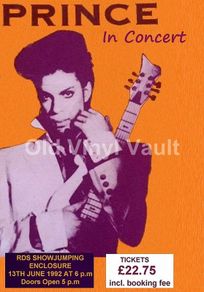 Prince Concert Poster - RDS Dublin 1992 "NEW" A3 Size Reproduction
