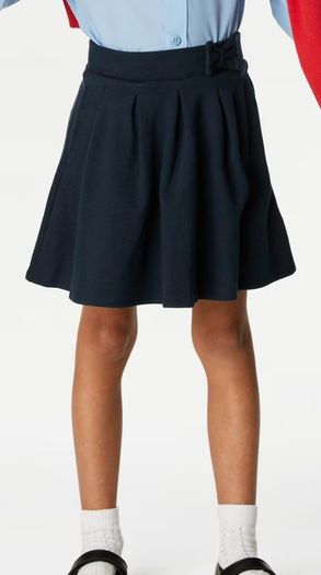 Navy M and S jersey skirts