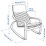 Ikea POANG rocking chair - oak veneer, kinsa light beige Image 6