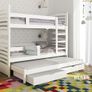 Triple trundle bunk bed OLI  Real pine wood made Free mattresses and Delivery Image 2