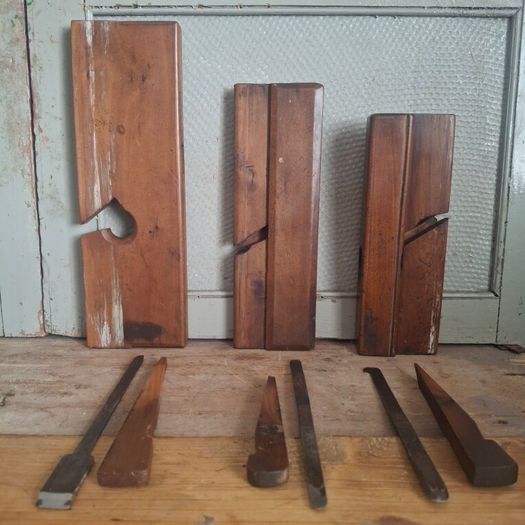 3 Antique French Moulding Planes