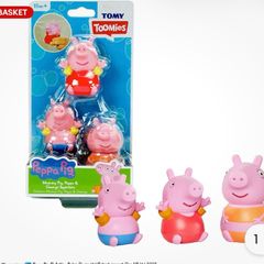 TOMY Toomies Peppa Pig, Mummy & George Bath Squirters, Baby Kids Water Play Toys