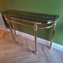 Brass and Glass Console Table Image 3