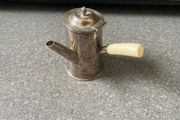 Early 20th Century Chocolate Pot - Silver-Plated Miniature with Bone Handle