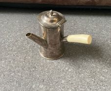 Early 20th Century Chocolate Pot - Silver-Plated Miniature with Bone Handle