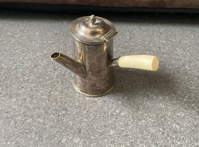Early 20th Century Chocolate Pot - Silver-Plated Miniature with Bone Handle
