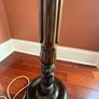 Vintage Carved Mahogany Wood Floor Lamp Image 2