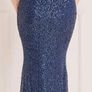 Navy dress Sequins Image 3