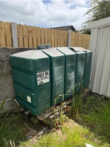 Heating oil tank with approximately 700litres of oil in it.
