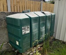 Heating oil tank with approximately 700litres of oil in it.