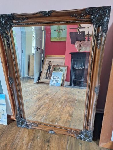 Vintage Very Heavy Rectangular Mirror