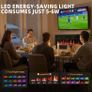 36/92cm Electric Fireplace Adjustable CD 12 Color Flame & Crackling Sound, 900W /1500W Fire Place with Precise 15/30C Thermostat, Intuitive Touch Screen & Remote, Perfect for Media Walls Image 4