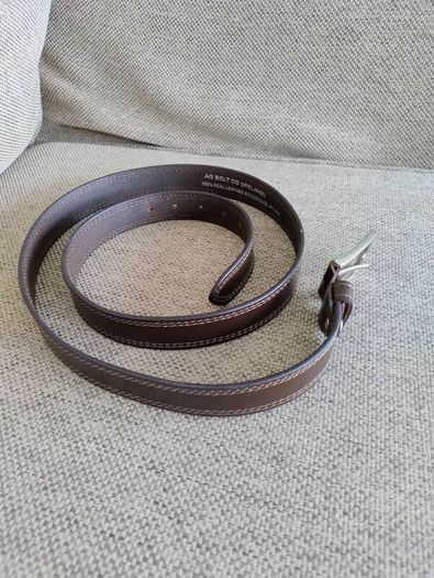 Leather belt by AG Belt Company Ireland 46 inches or 115cm in very good condition and was used once FREE STANDARD POSTAGE INCLUDED