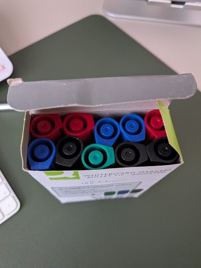 BRAND NEW 10 whiteboard markers q-connect 2-3mm assorted colours