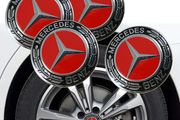 4 x Mercedes Centre Caps (RED) FREE POST