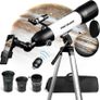 Professional Astronomical Telescope, 500x80mm HD Magnification Telescope + Adjustable Tripod + Star Finder For Astronomy Image 6