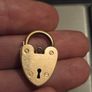Gold Heart Padlock Charm Image 5