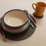 Placemats Coaster Simple Shape Circle Felt Table Mats Set 2 pieces Image 2