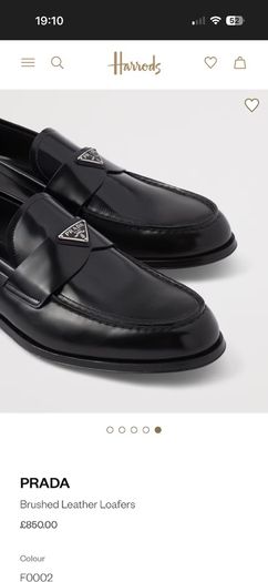 Women Prada Brushed Leather Loafers