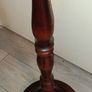 Beautiful dark turned wood standard lamp Image 2