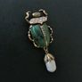 Art Deco Style Beetle Pearl Scarab Brooch Pin Image 3