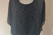 Adler navy stars pattern top size UK16 EU44 Postage included