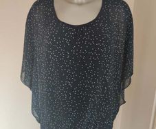 Adler navy stars pattern top size UK16 EU44 Postage included