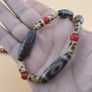 Vintage Himalayan Tibetan Eyes Agate & Whiteheart Glass Beads Necklace Image 2