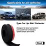 Universal Car Front Bumper Lip Rubber 2.5m/98.43in Bumper Protector Black Bumper Lip Strip Car Side Skirt Direct tailoring Image 3