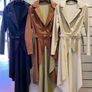Camel jacket leather Basque long back Image 2