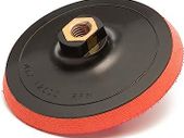 GLASS POLISH 12608 Hook and Loop Rotary Polisher Backing Pad, Rotary Sander Backer | Thread: M14x2 | 115 mm
