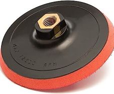 GLASS POLISH 12608 Hook and Loop Rotary Polisher Backing Pad, Rotary Sander Backer | Thread: M14x2 | 115 mm