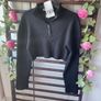 jumper Bnwt Zara navy cropped jumper with button neckline size small Image 3