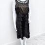 Pre Owned Next Bronze & Brown Embellished Tiered Cocktail Dress Image 2