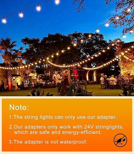 Outdoor String Lights 65.5ft Garden Festoon Light Mains Powered with 30+3 Shatterproof G40 LED Bulbs, Waterproof Hanging Patio Lighting for Indoor (FREE SHIPPING)