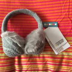 Mamas and Papas Faux Fur Knitted Ear Muffs NEW
