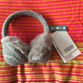 Mamas and Papas Faux Fur Knitted Ear Muffs NEW