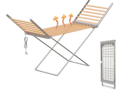 Heated indoor drying rack