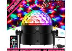 Disco Lights, 360 Degree Rotation Sound Activated Portable Disco Ball Lights with 4M/13ft USB Power Cable, 3W RGB Party Lights with Remote Control for Kids Birthday/Family Gathering/Christmas Party/Home