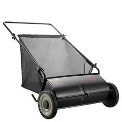 Push Lawn Sweeper, 26-inch Leaf & Grass Collector, Strong Rubber Wheels & Heavy Duty Thickened Steel, Durable to Use with Large Capacity 7 cu. ft. Mesh Collection Hopper Bag