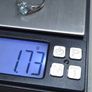 Vintage 9ct White Gold Blue Gemstone Ring Size 54 Image 10