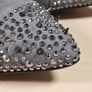womens CARVELA Kurt Geiger high heels grey suede court shoes glittery spike toes UK 6 EU 39 Image 3
