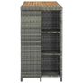 Bar Table with Storage Rack Grey Poly Rattan - Free Delivery Nationwide Image 3