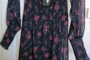 V By Very Floral Mesh Maxi Dress Size 12 Nwt