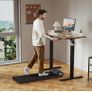 Electric Standing Desk, 120 x 60 cm, Rustic Brown Height Adjustable Desk, 2 Hooks, 4 Memory Heights, 72-118cm, Splice Board, Ergonomic Sit Stand Computer Desk for Home Office Image 8