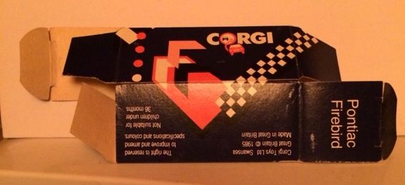 Corgi Juniors 1/66 scale Pontiac Firebird Box only