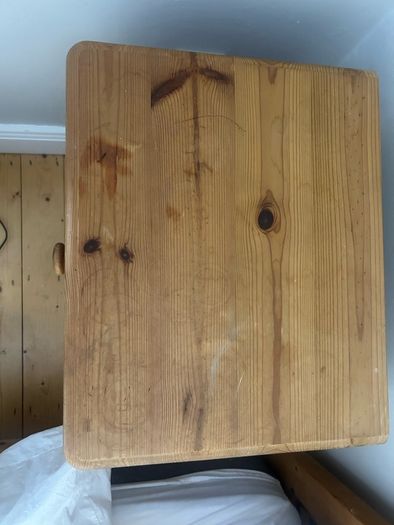 two wooden side tables