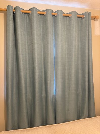 Teal Blackout Bedroom Curtains For Sale (66"x72")